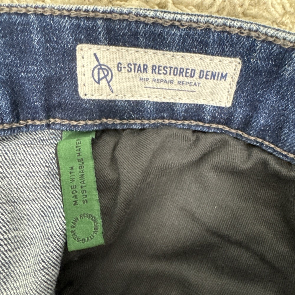G-Star Raw D Staq 3D Slim Jeans Men's 38x34 Distressed Denim Streetwear Hip-Hop - Picture 14 of 16